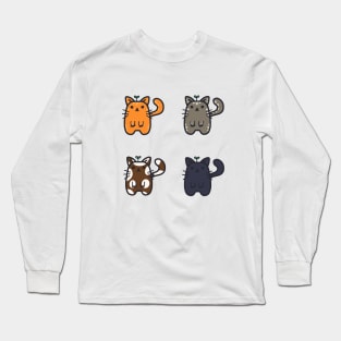cute doodle cat design Long Sleeve T-Shirt